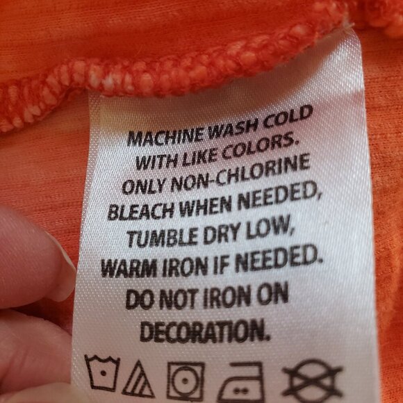 PRESSBOX SZ XL Clemson Tigers Women's Orange Tie-dye Pullover Cropped Sweatshirt - Picture 7 of 8